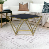 Kraft Bazaar Valerie Coffee Table (S) with Tinted Glass 63x63x45Cm